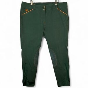 Piper by Smartpak Curvy Fit Green Full Seat Low Rise Equestrian Riding Pants 42R
